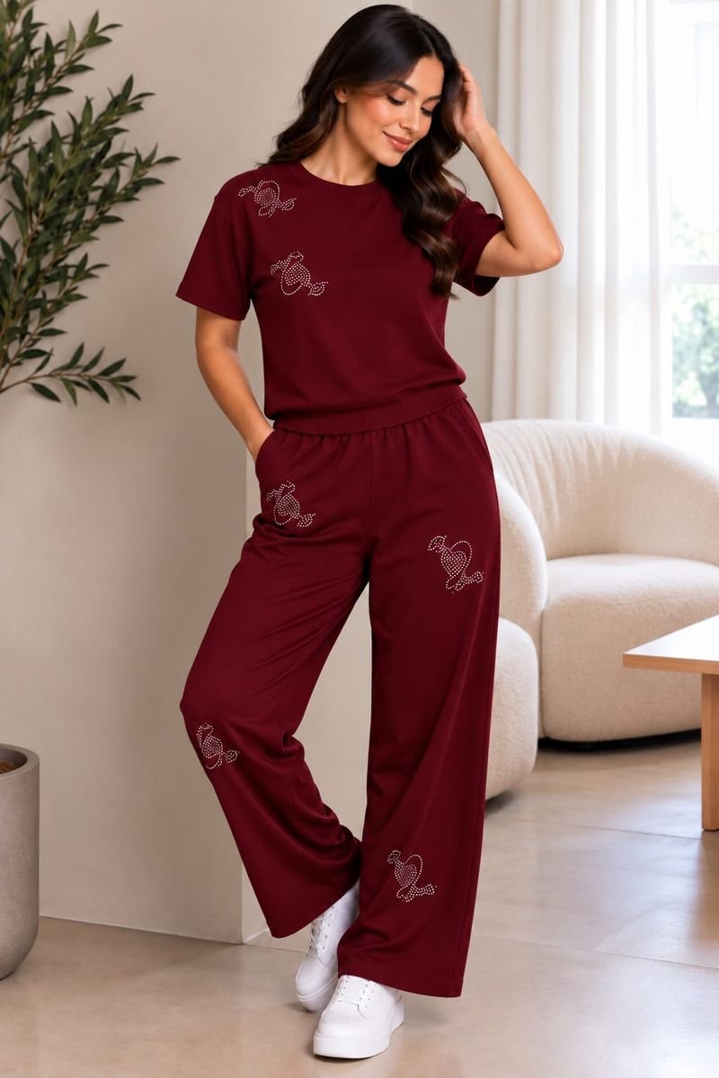 Wine crystal-detail lounge set